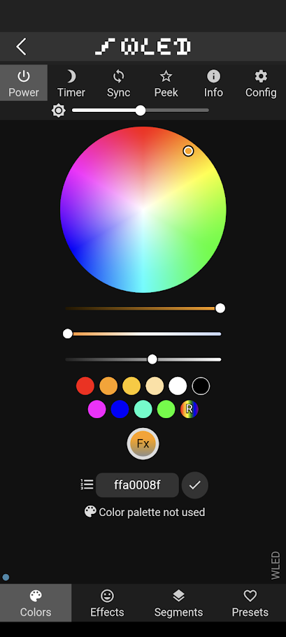 Use the color wheel to get the bulb looking how you like, then save it as a preset.