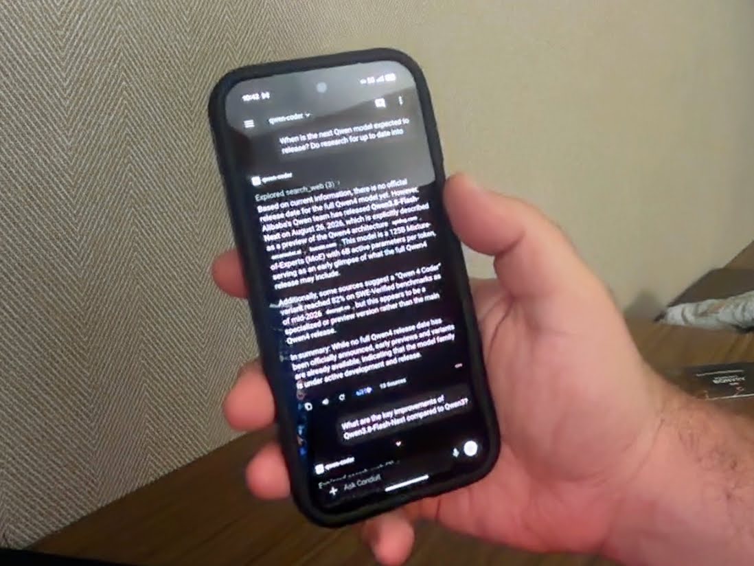 Open WebUI running on an Android phone