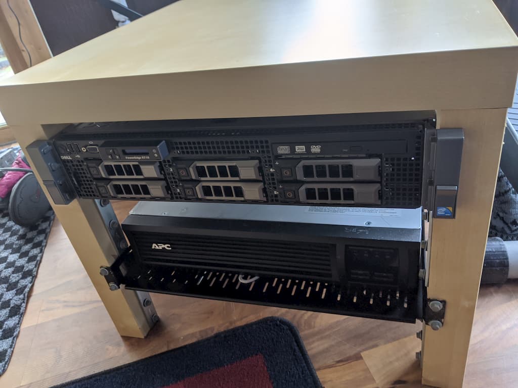 PowerEdge R710 mounted in LACK Rack